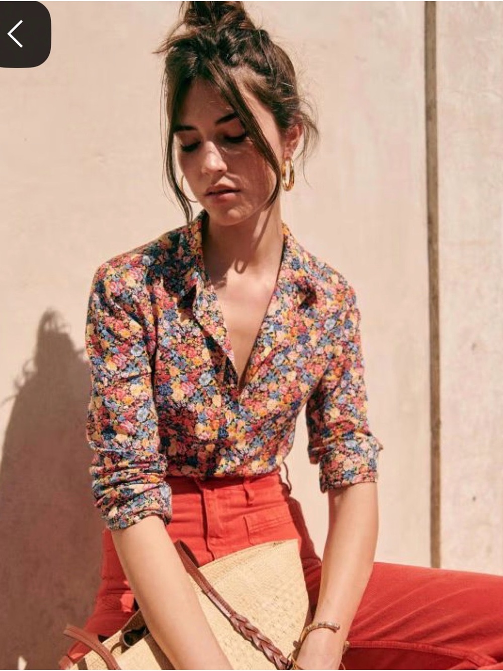 Sezane Pierro shirt sunflowers